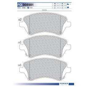 Köp Bromsbelägg av FOMAR Friction FO 908981 till det låga priset 278,12 kr