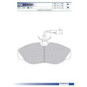 Comprar Juego de pastillas de freno de FOMAR Friction FO 909581 a bajo precio de 24,66 €
