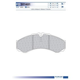 Köp Bromsbelägg av FOMAR Friction FO 911481 till det låga priset 398,51 kr