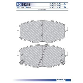 Köp Bromsbelägg av FOMAR Friction FO 912181 till det låga priset 303,55 kr