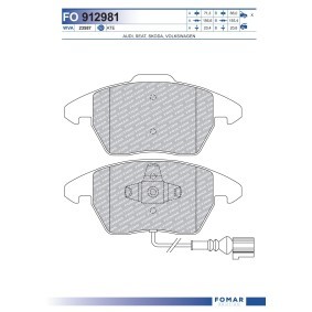 Comprar Juego de pastillas de freno de FOMAR Friction FO 912981 a bajo precio de 39,80 €