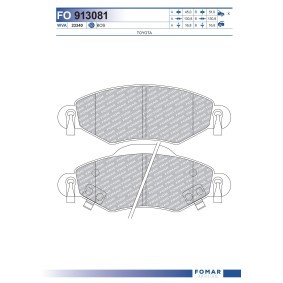 Köp Bromsbelägg av FOMAR Friction FO 913081 till det låga priset 271,51 kr