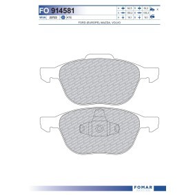 Comprar Juego de pastillas de freno de FOMAR Friction FO 914581 a bajo precio de 28,65 €