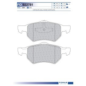 Comprar Juego de pastillas de freno de FOMAR Friction FO 922781 a bajo precio de 44,67 €