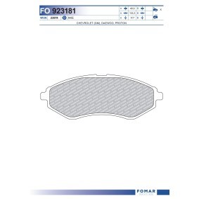 Comprar Juego de pastillas de freno de FOMAR Friction FO 923181 a bajo precio de 21,68 €