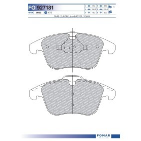 Acquista Kit pastiglie freni da FOMAR Friction FO 927181 a buon mercato per soli 32,53 €