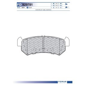 Comprar Juego de pastillas de freno de FOMAR Friction FO 929781 a bajo precio de 16,67 €