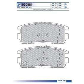 Acquista Kit pastiglie freni da FOMAR Friction FO 930981 a buon mercato per soli 19,56 €