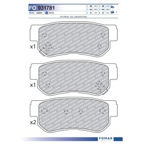 Comprar Juego de pastillas de freno de FOMAR Friction FO 931781 a bajo precio de 16,80 €