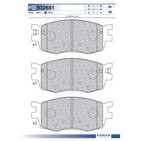Köp Bromsbelägg av FOMAR Friction FO 932681 till det låga priset 288,37 kr