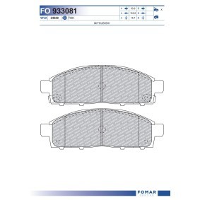 Comprar Juego de pastillas de freno de FOMAR Friction FO 933081 a bajo precio de 22,71 €