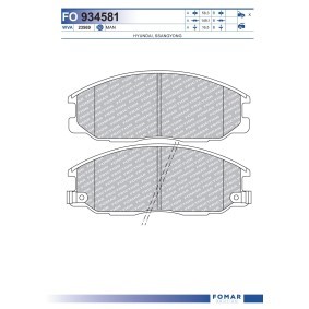 Comprar Juego de pastillas de freno de FOMAR Friction FO 934581 a bajo precio de 23,65 €