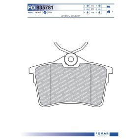 Köp Bromsbelägg av FOMAR Friction FO 935781 till det låga priset 293,77 kr