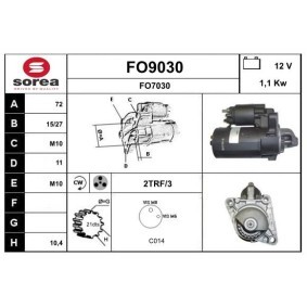 Köp Startmotor av SNRA FO9030 till det låga priset 1418,93 kr
