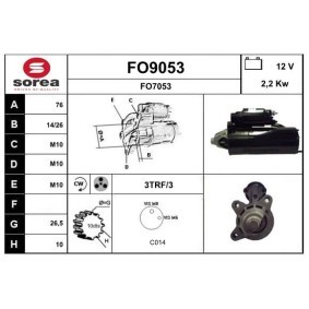 Köp Startmotor av SNRA FO9053 till det låga priset 1477,26 kr