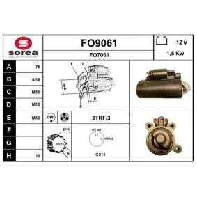 Köp Startmotor av SNRA FO9061 till det låga priset 2896,74 kr