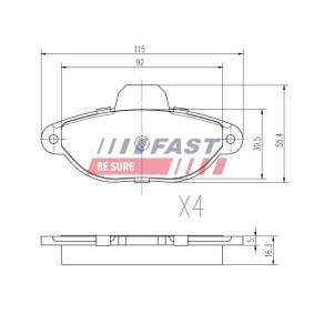 Compre Pastilhas de travão da FAST FT29005 a um preço baixo por 19,46 €
