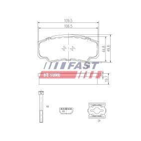 Achetez des Plaquettes de frein FAST FT29133 à prix pour 48,57 €
