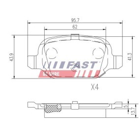 Compre Pastilhas de travão da FAST FT29540 a um preço baixo por 30,07 €