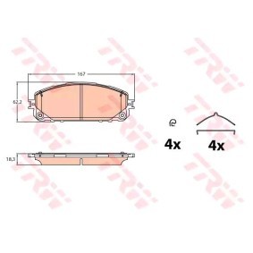 Acquista Kit pastiglie freni da TRW GDB2142 a buon mercato per soli 64,04 €