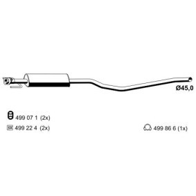 Mittelschalldämpfer 043007 von ERNST günstig für 127,56 € online kaufen