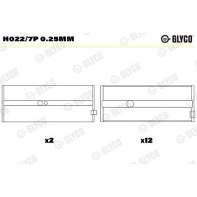 Acquista Bronzine di banco da GLYCO H022/7P 0.25mm a buon mercato per soli 137,56 €