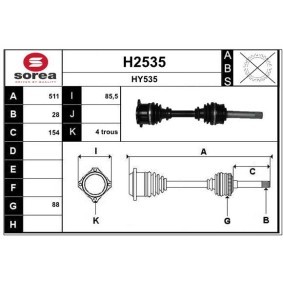 Comprar Árbol de transmisión de SNRA H2535 a bajo precio de 16282,84 €