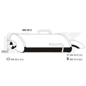 Endschalldämpfer 500005 von ERNST günstig für 86,36 € online kaufen