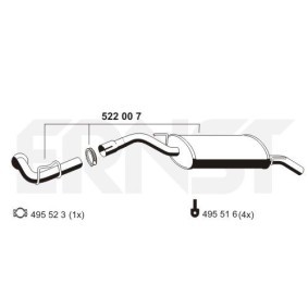 Endschalldämpfer 522007 von ERNST günstig für 84,01 € online kaufen