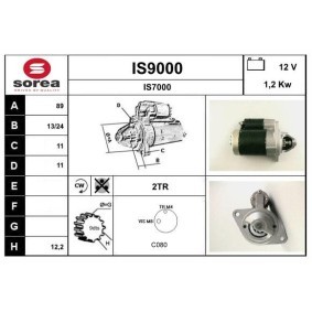 Köp Startmotor av SNRA IS9000 till det låga priset 1636,37 kr