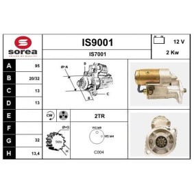 Köp Startmotor av SNRA IS9001 till det låga priset 2411,88 kr