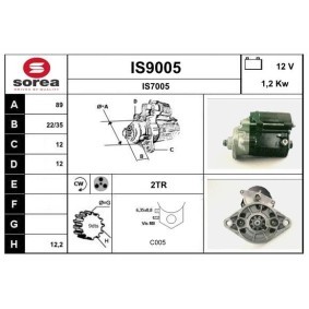 Köp Startmotor av SNRA IS9005 till det låga priset 1616,73 kr