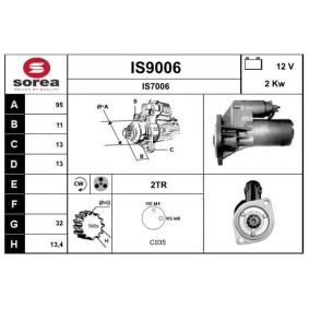 Köp Startmotor av SNRA IS9006 till det låga priset 3207,91 kr
