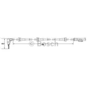 Kjøp Sensor, ABS av BOSCH 0 265 007 636 til den lave prisen 639,30 NOK