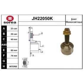 Comprar Juego de articulación, árbol de transmisión de SERA JH22050K a bajo precio de 64,03 €
