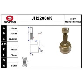 Comprar Juego de articulación, árbol de transmisión de SNRA JH22086K a bajo precio de 105,91 €