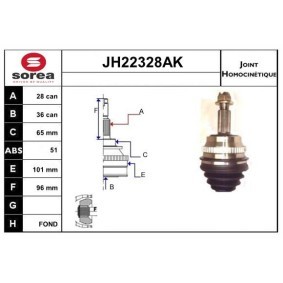Comprar Juego de articulación, árbol de transmisión de SERA JH22328AK a bajo precio de 66,00 €