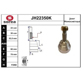 Comprar Juego de articulación, árbol de transmisión de SERA JH22350K a bajo precio de 66,00 €