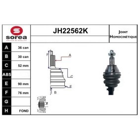 Comprar Juego de articulación, árbol de transmisión de SNRA JH22562K a bajo precio de 136,03 €