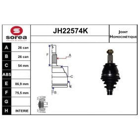 Comprar Juego de articulación, árbol de transmisión de SNRA JH22574K a bajo precio de 118,51 €