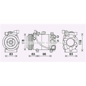 Acquista Compressore aria condizionata da PRASCO KAK282 a buon mercato per soli 700,39 €