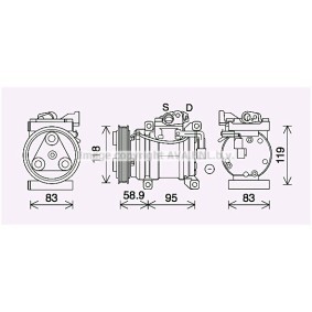 Acquista Compressore aria condizionata da PRASCO KAK283 a buon mercato per soli 450,10 €