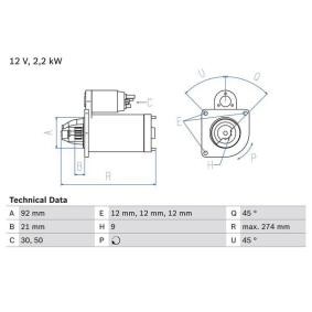 Köp Startmotor av BOSCH 0 986 016 210 till det låga priset 2723,88 kr