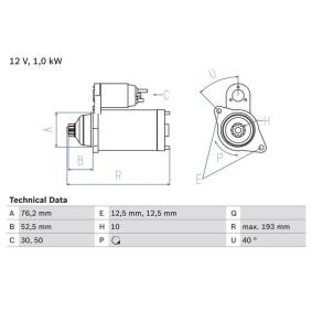 Köp Startmotor av BOSCH 0 986 020 780 till det låga priset 1547,08 kr