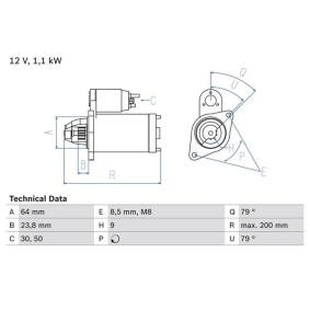 Köp Startmotor av BOSCH 0 986 021 240 till det låga priset 1261,80 kr