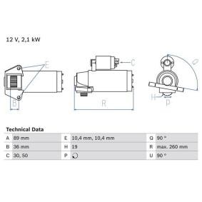 Köp Startmotor av BOSCH 0 986 021 351 till det låga priset 1847,06 kr