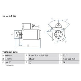 Köp Startmotor av BOSCH 0 986 021 651 till det låga priset 1286,99 kr