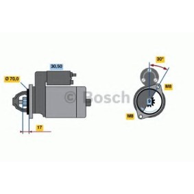 Köp Startmotor av BOSCH 0 986 022 151 till det låga priset 1553,12 kr