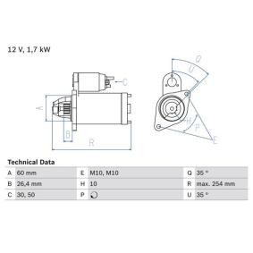Köp Startmotor av BOSCH 0 986 022 240 till det låga priset 1147,46 kr