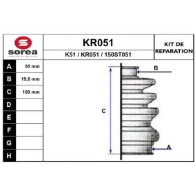 Köp Bälgsats, drivaxel av EAI KR051 till det låga priset 133,70 kr